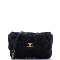 Chanel Chesterfield Flap Bag Quilted Iridescent Calfskin Medium