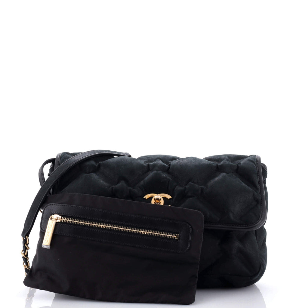 Chanel Chesterfield Flap Bag Quilted Iridescent Calfskin Medium