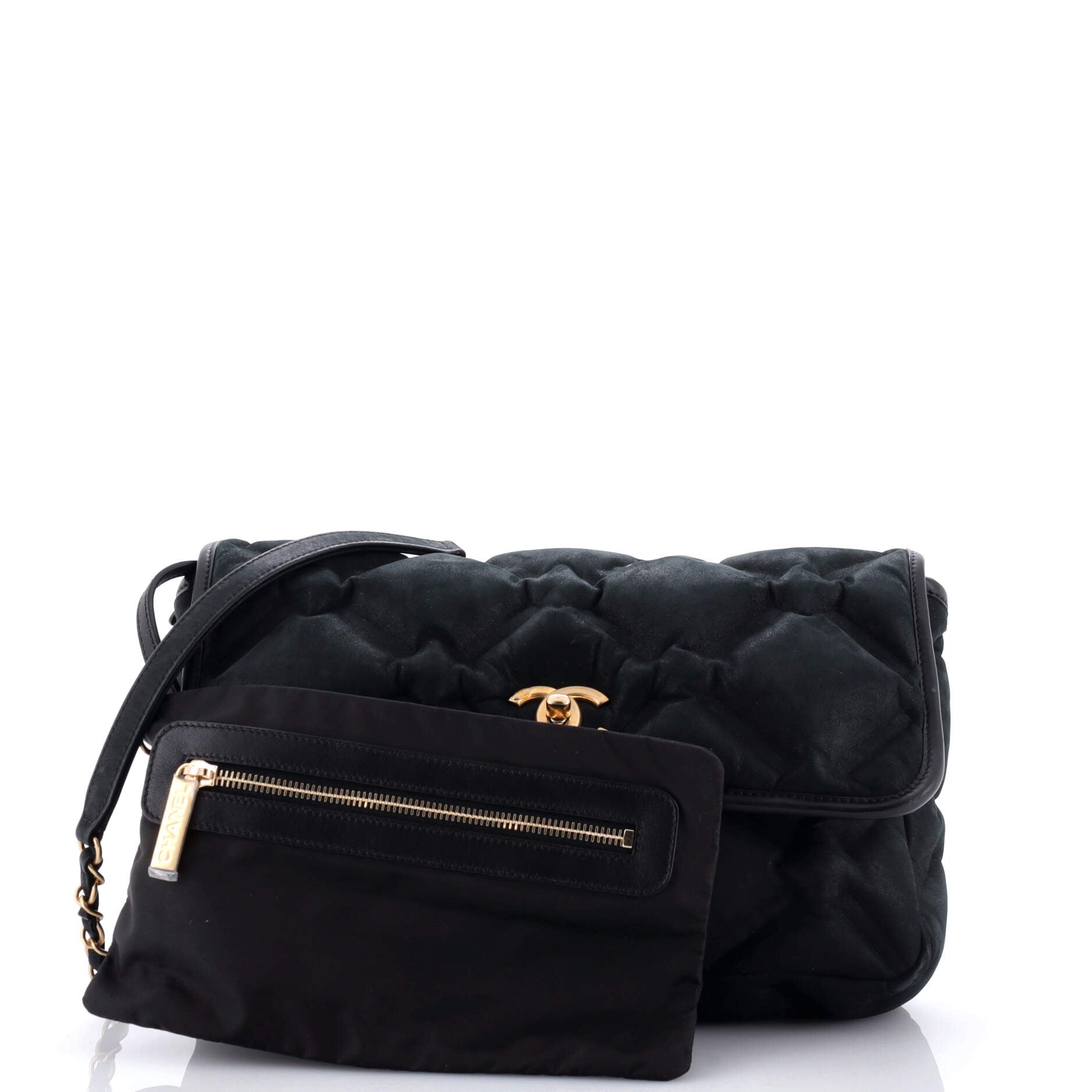 Chanel Chesterfield Flap Bag Quilted Iridescent Calfskin Medium