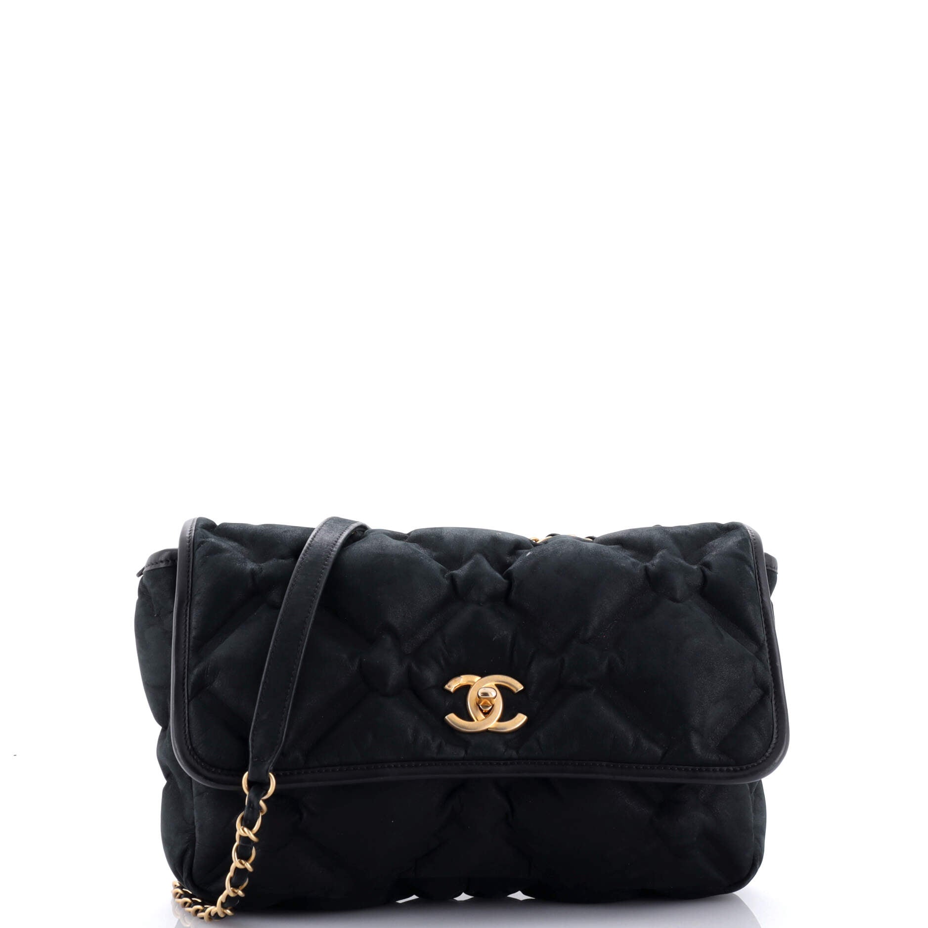 Chanel Chesterfield Flap Bag Quilted Iridescent Calfskin Medium