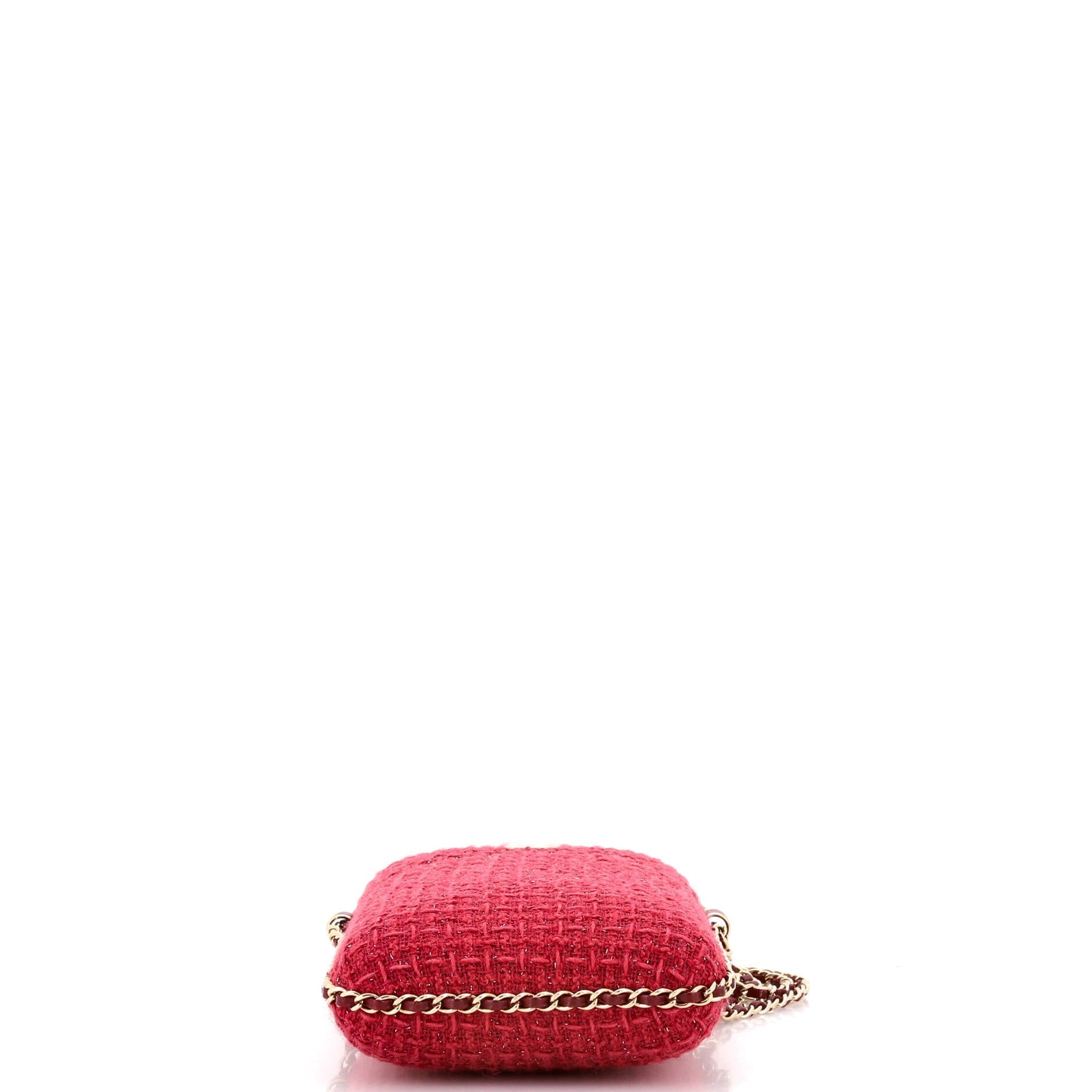 Chanel Chain Around Phone Holder Crossbody Bag Tweed and Ribbon