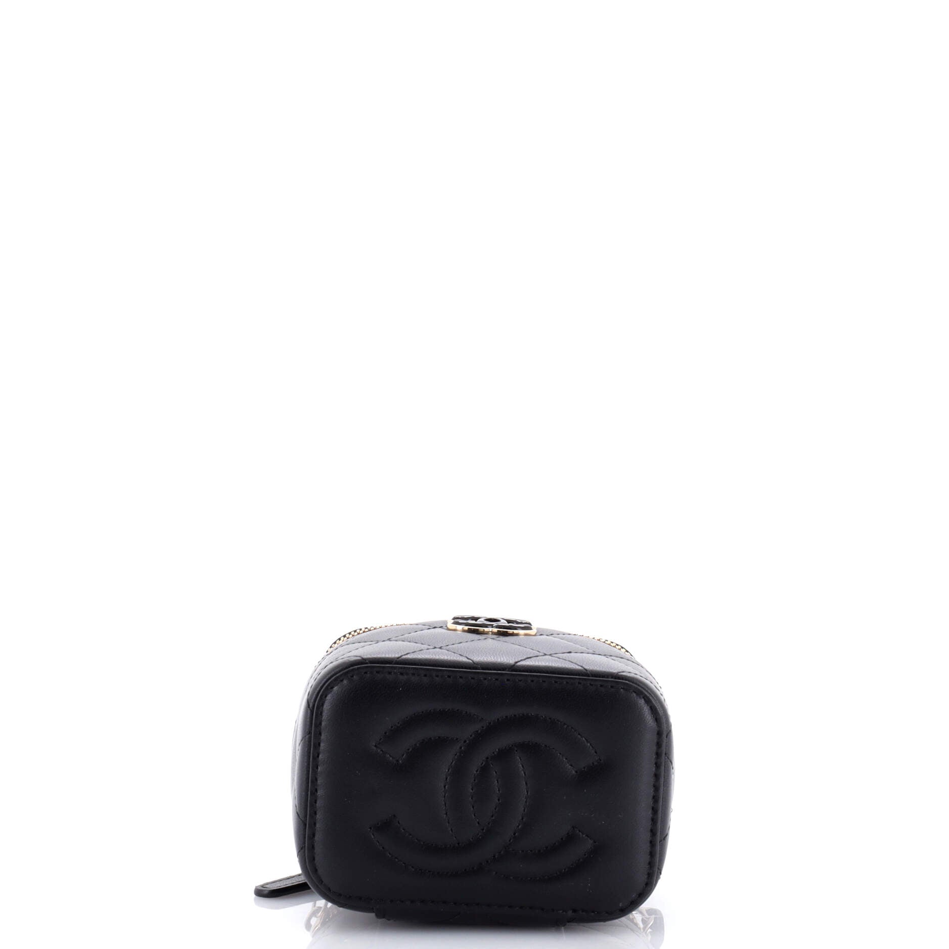 Chanel CC Beaded Charms Vanity on Chain Quilted Lambskin Mini