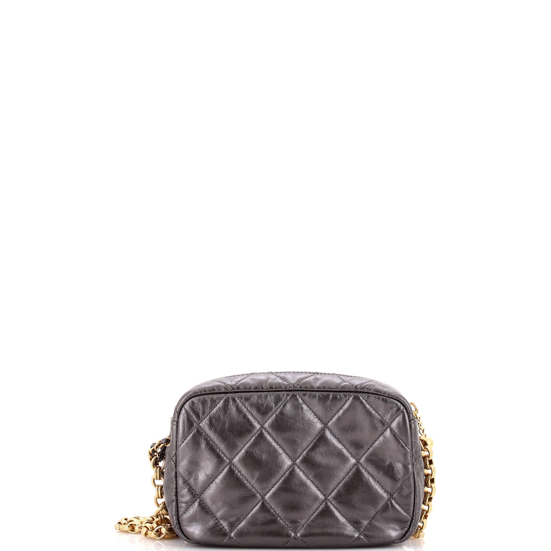 Chanel CC Pearl Medallion Camera Case Quilted Calfskin Mini