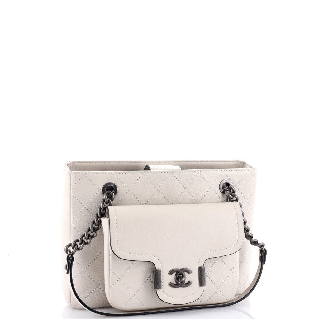 Chanel Archi Chic Shopping Tote Quilted Grained Calfskin Small