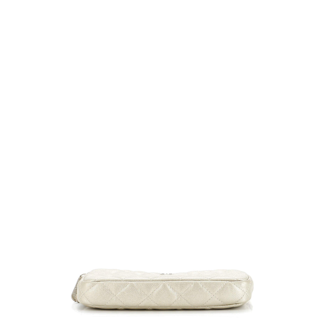Chanel Double Zip Clutch with Chain Quilted Caviar