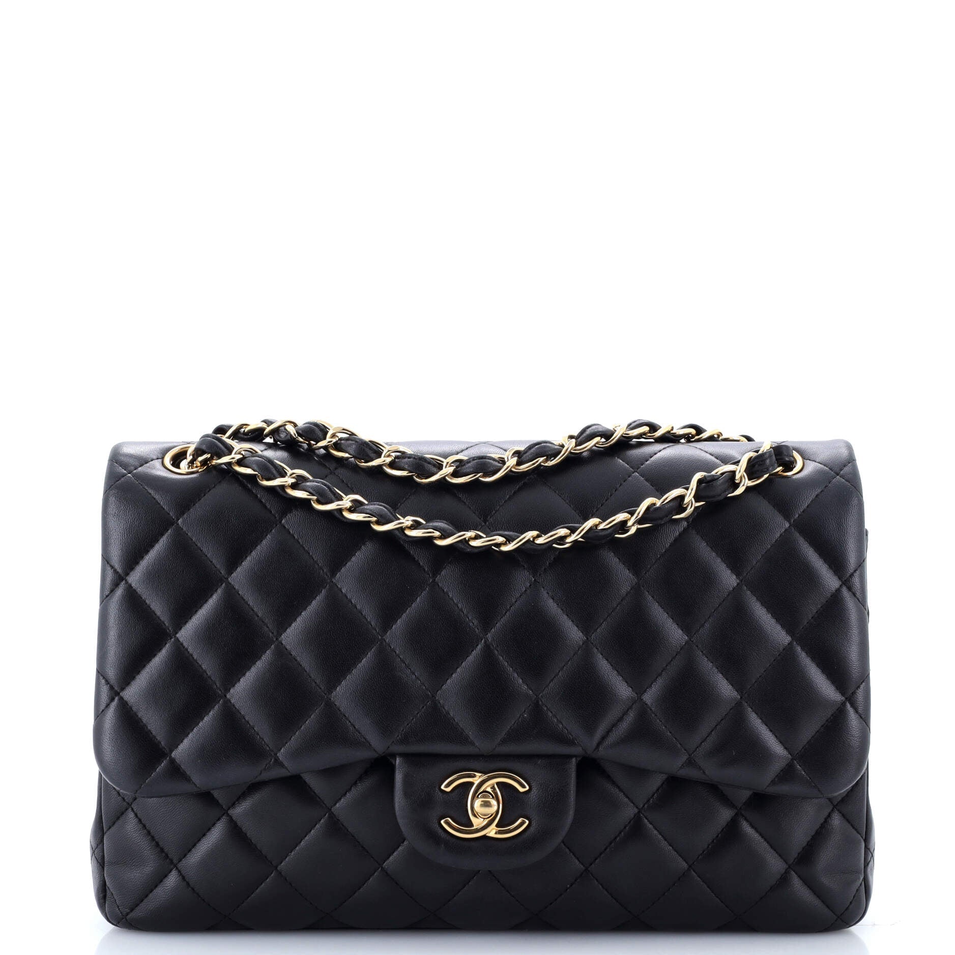 Chanel Classic Double Flap Bag Quilted Lambskin Jumbo