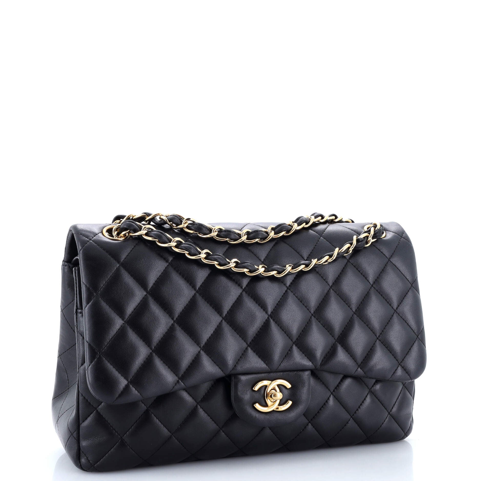 Chanel Classic Double Flap Bag Quilted Lambskin Jumbo