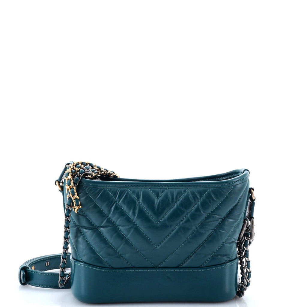 Chanel Gabrielle Hobo Chevron Aged Calfskin Small