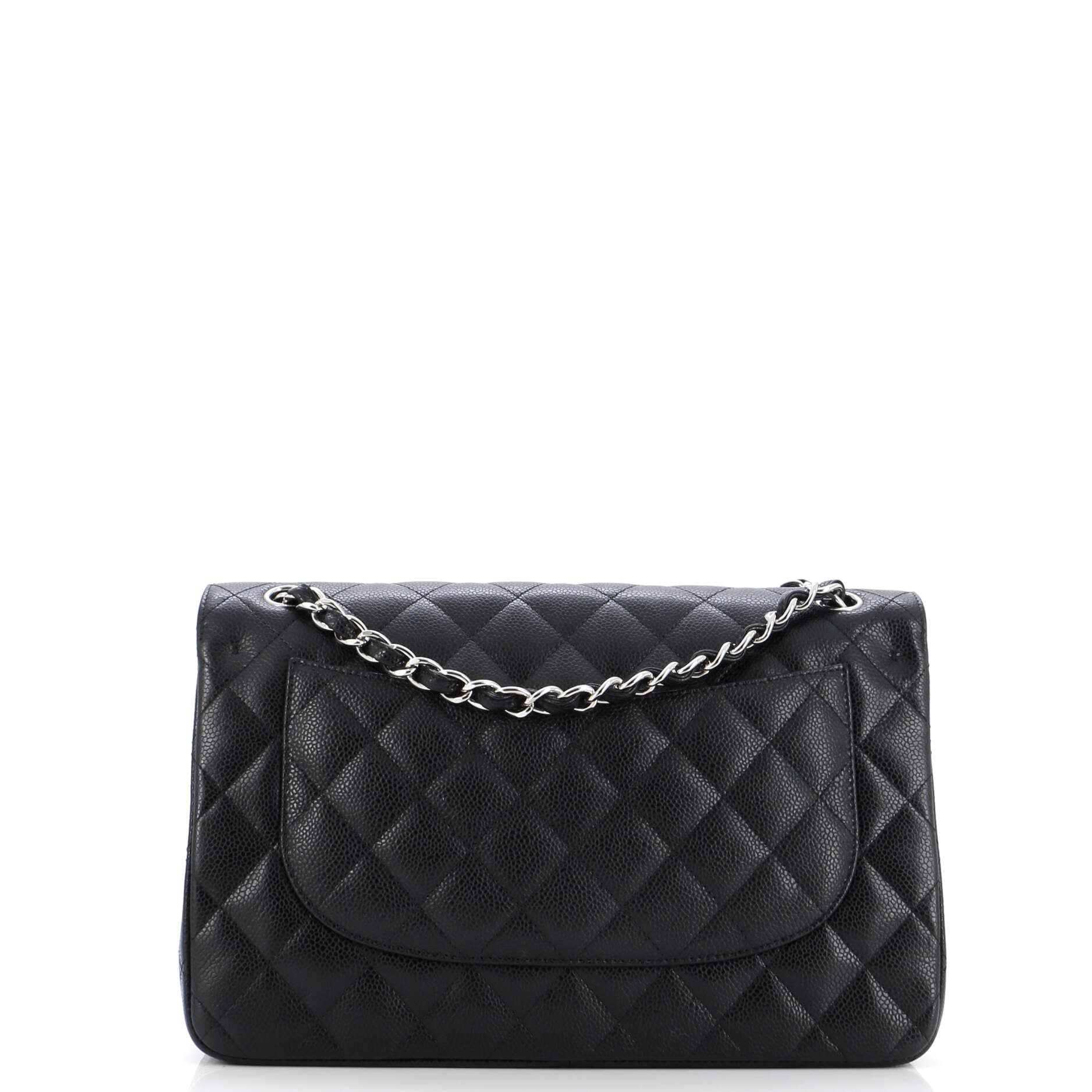 Chanel Classic Double Flap Bag Quilted Caviar Jumbo