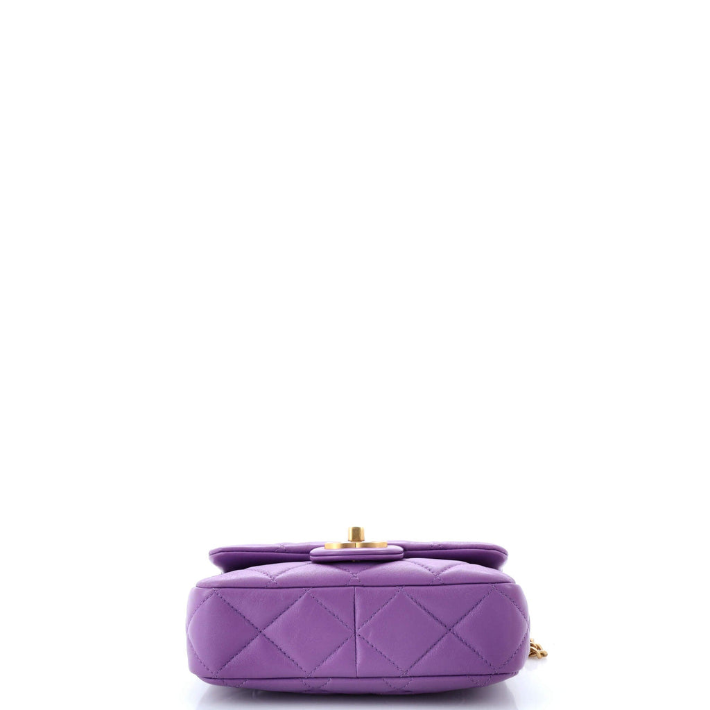 Chanel Pending CC Square Flap Bag Quilted Lambskin Mini