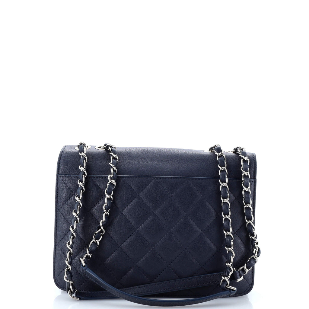 Chanel CC Box Flap Bag Quilted Calfskin Small
