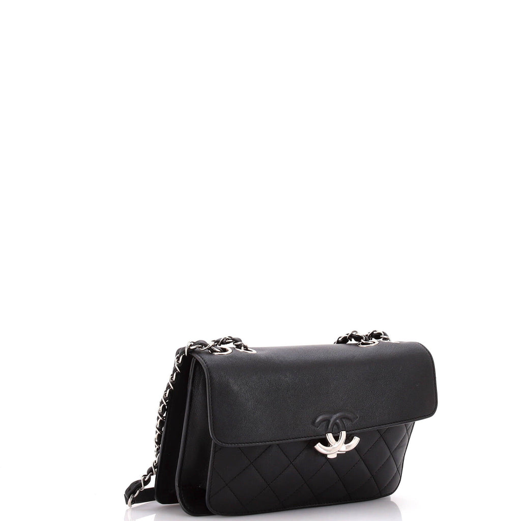 Chanel CC Box Flap Bag Quilted Calfskin Small