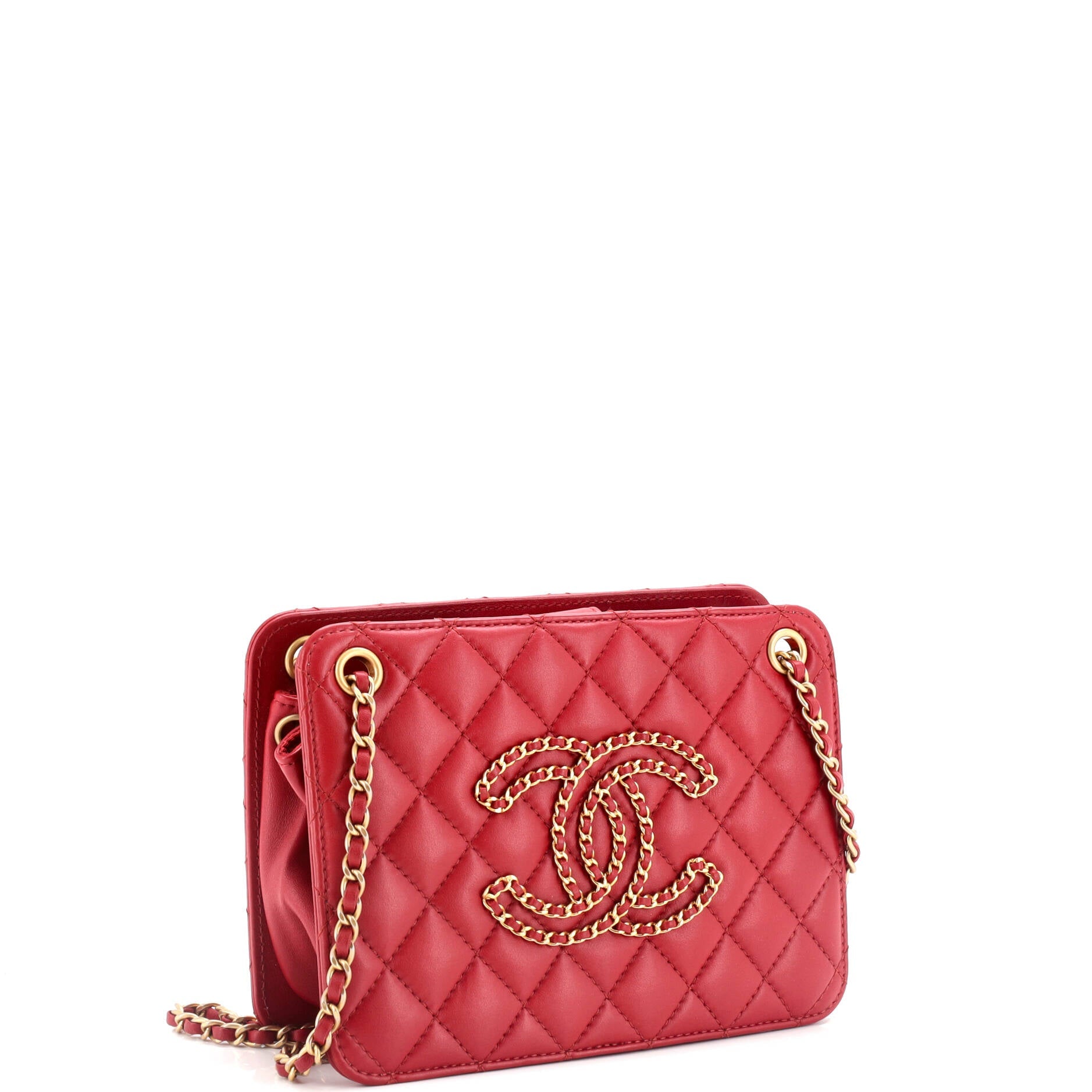 Chanel Once Upon a Time Chain CC Accordion Tote Quilted Calfskin Small