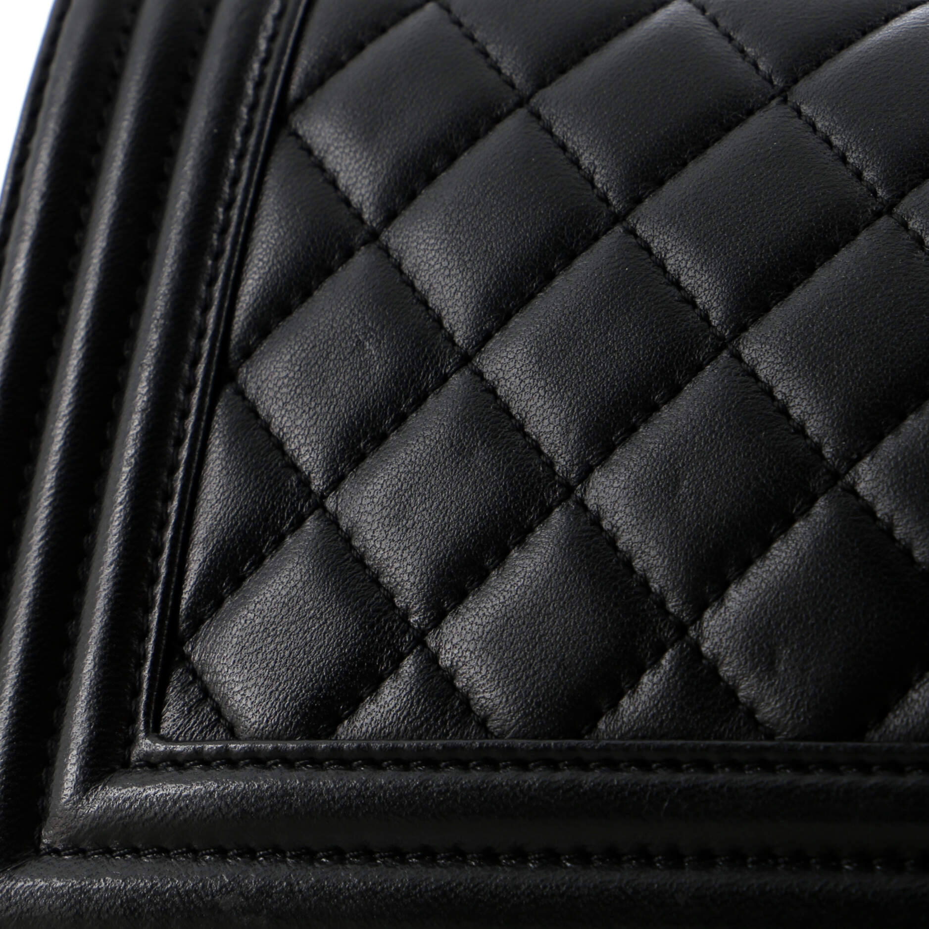 Chanel Boy Flap Bag Quilted Lambskin Old Medium