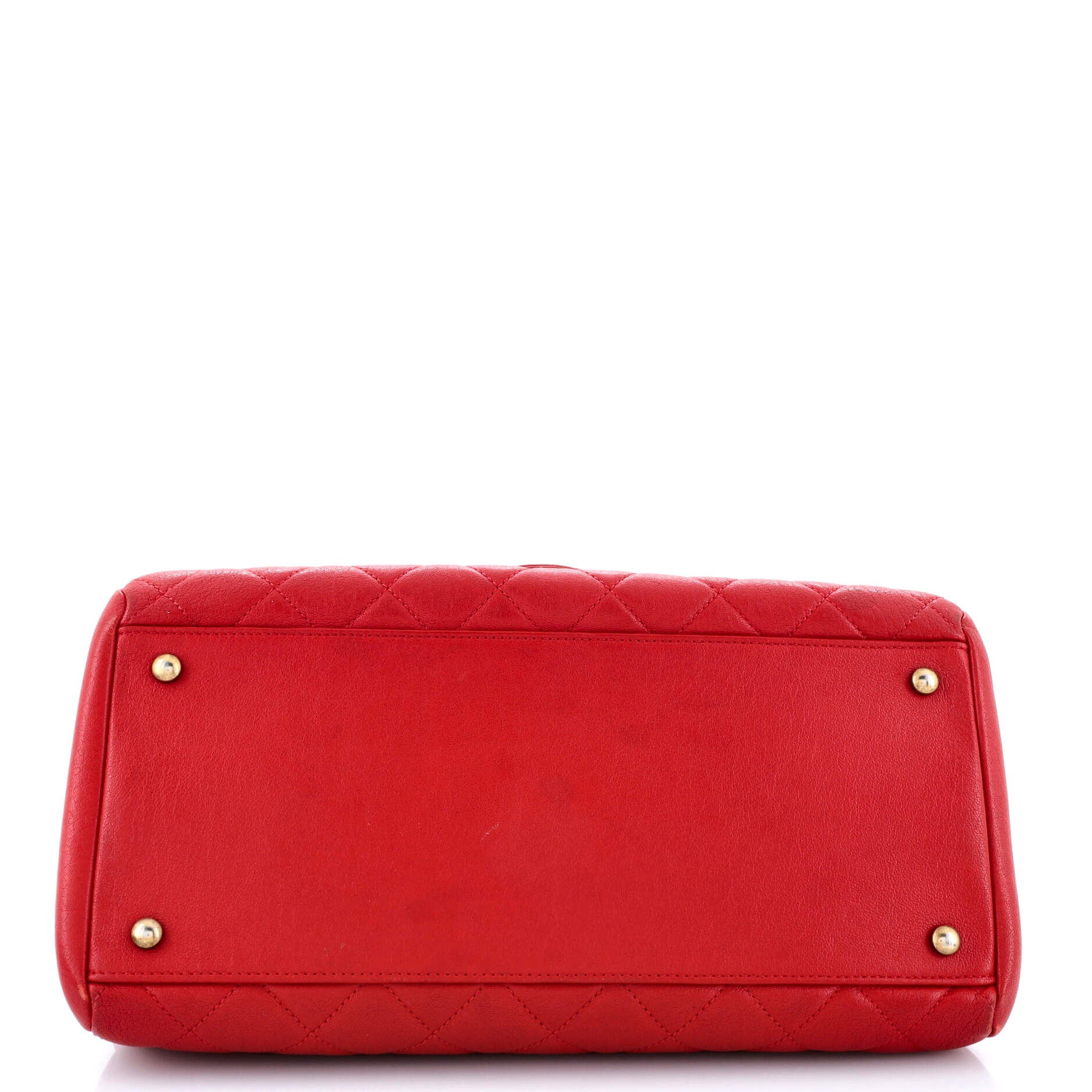 Chanel Trapezio Flap Bag Quilted Sheepskin Large