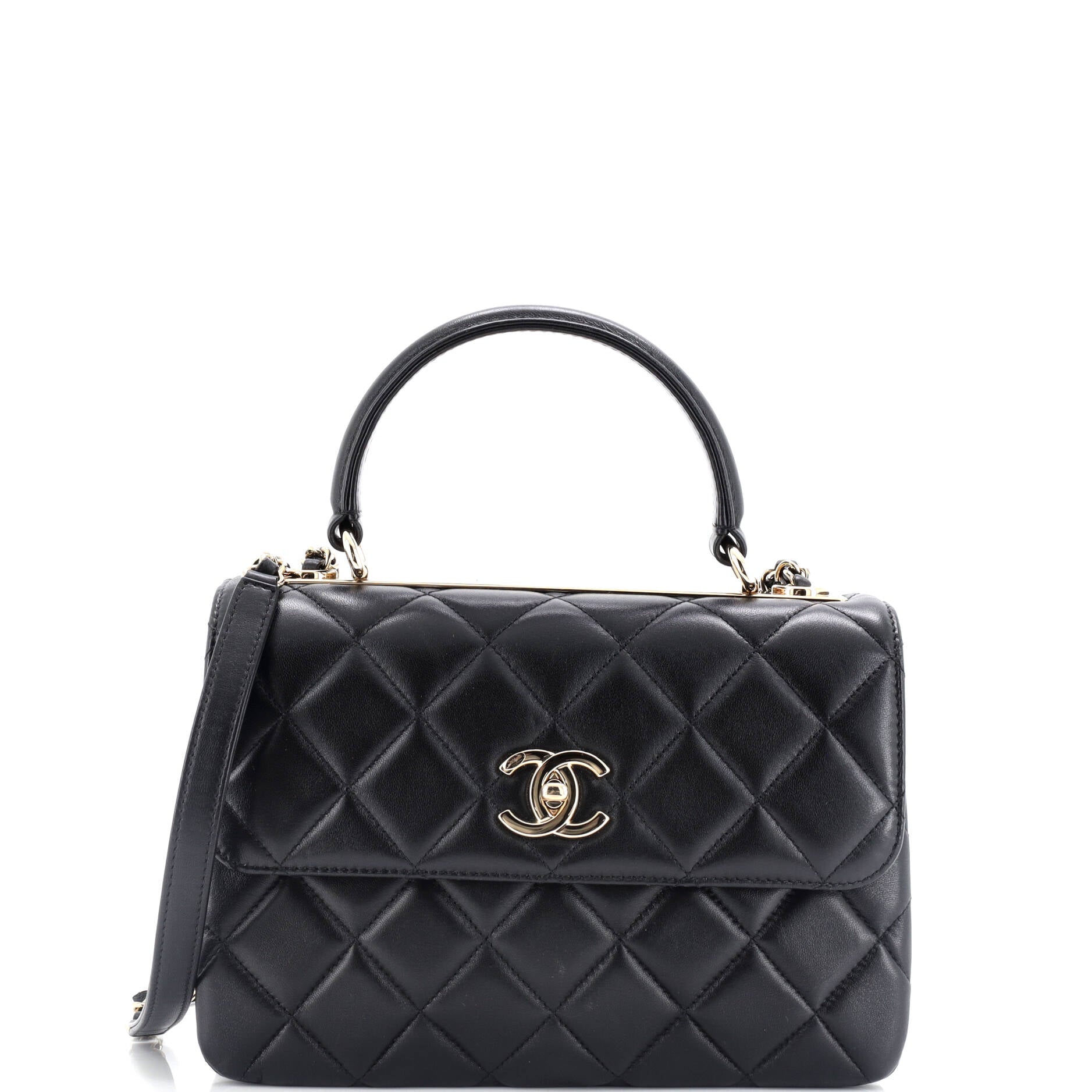 Chanel Trendy CC Top Handle Bag Quilted Lambskin Small