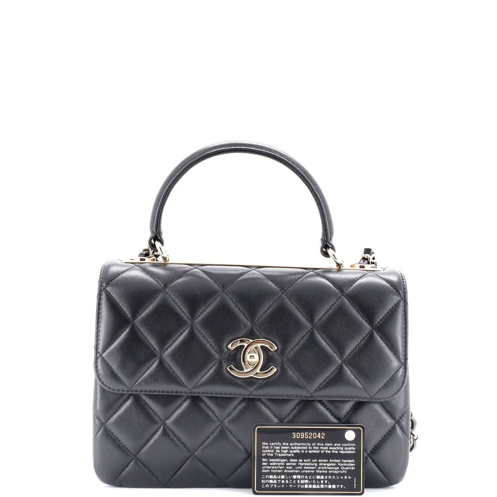 Chanel Trendy CC Top Handle Bag Quilted Lambskin Small
