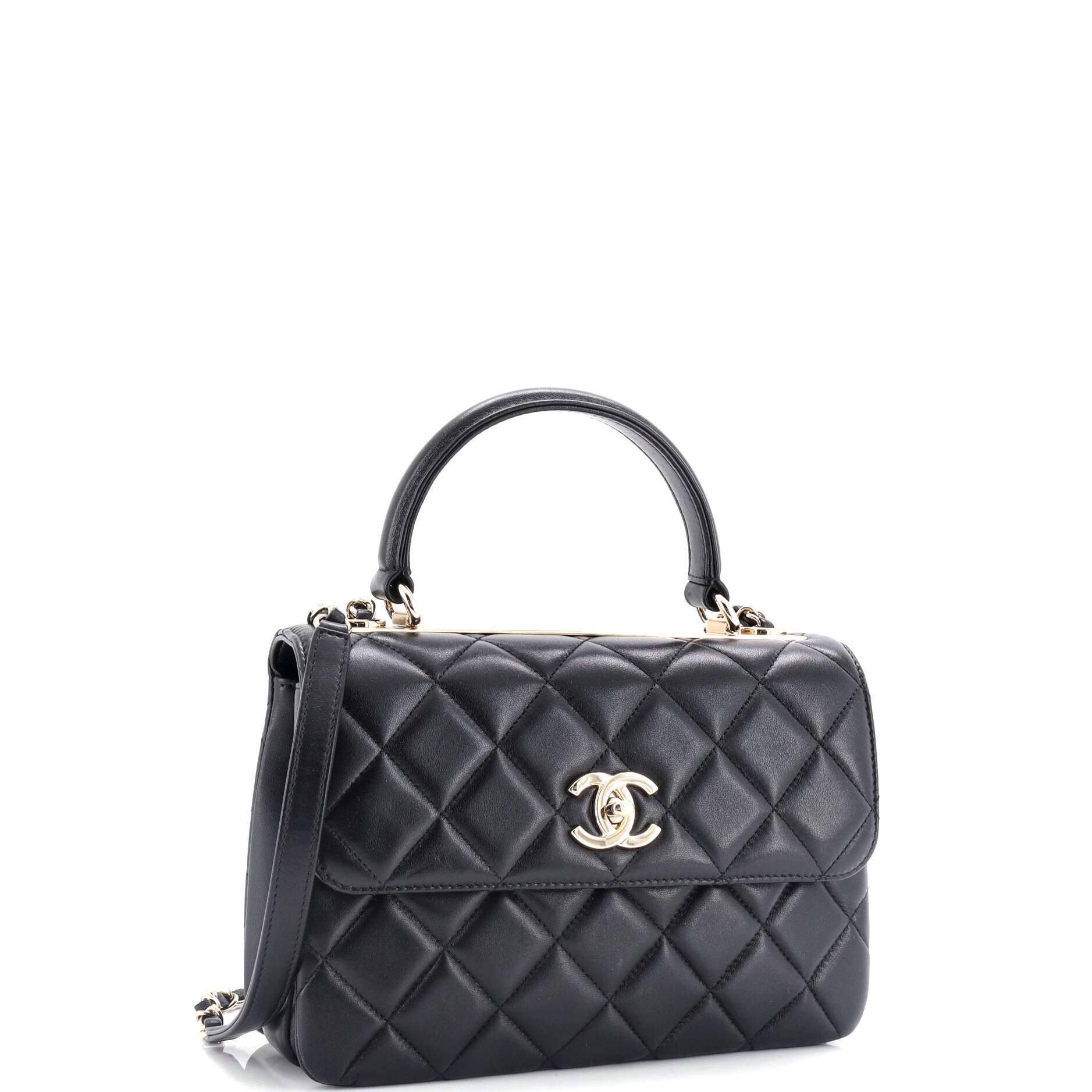 Chanel Trendy CC Top Handle Bag Quilted Lambskin Small