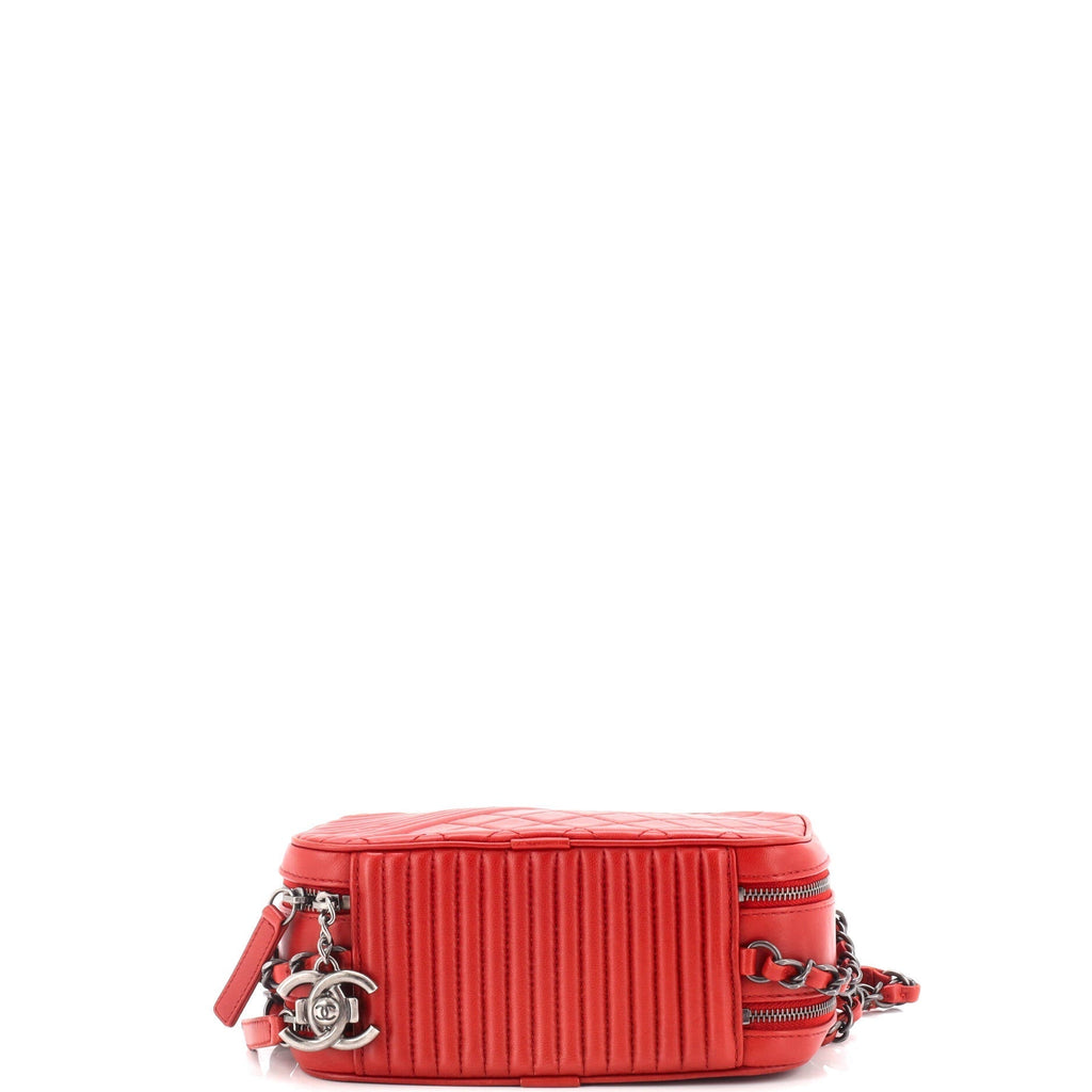 Chanel Coco Boy Camera Bag Quilted Leather Small