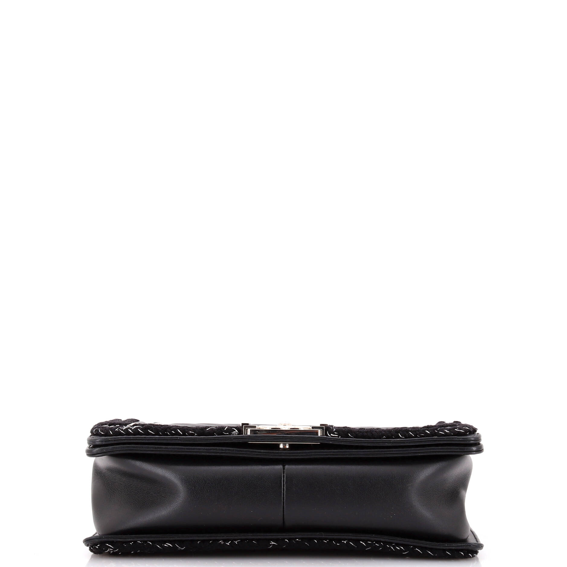 Chanel Jacket Boy Flap Bag Quilted Lambskin with Tweed Old Medium
