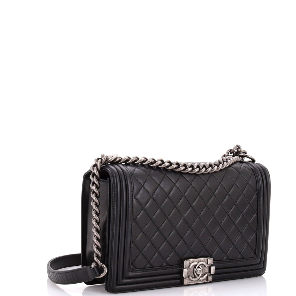 Chanel Boy Flap Bag Quilted Calfskin New Medium