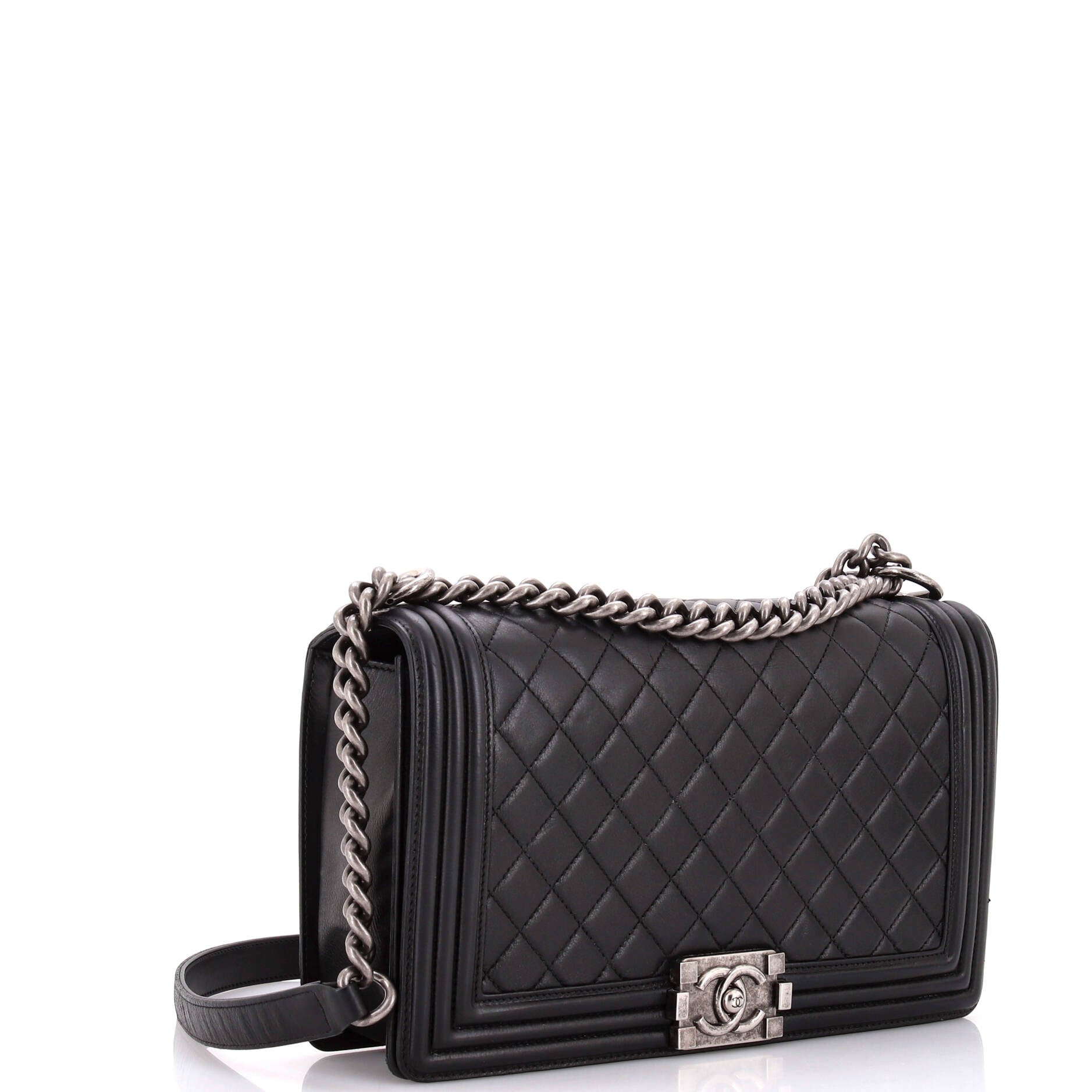 Chanel Boy Flap Bag Quilted Calfskin New Medium