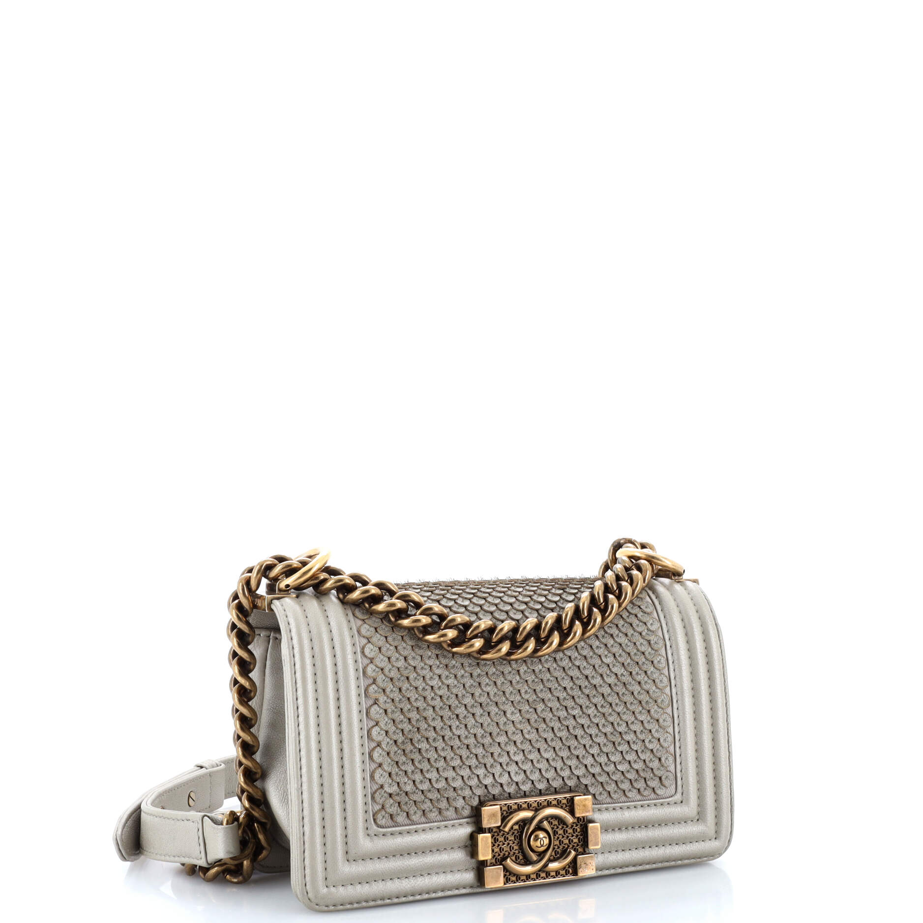 Chanel Boy Flap Bag Scaled Lambskin Small