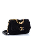 Chanel 19 Flap Bag Quilted Jersey Medium
