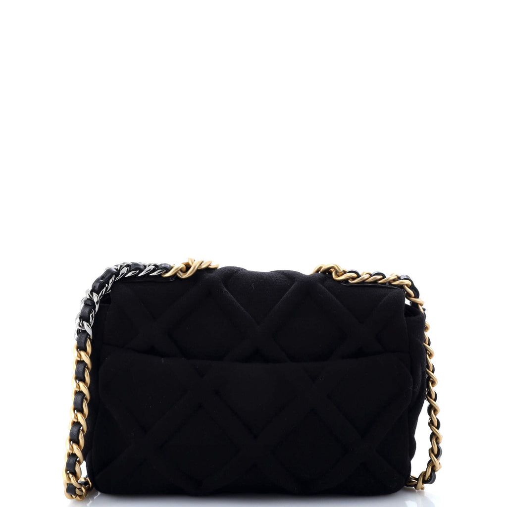 Chanel 19 Flap Bag Quilted Jersey Medium
