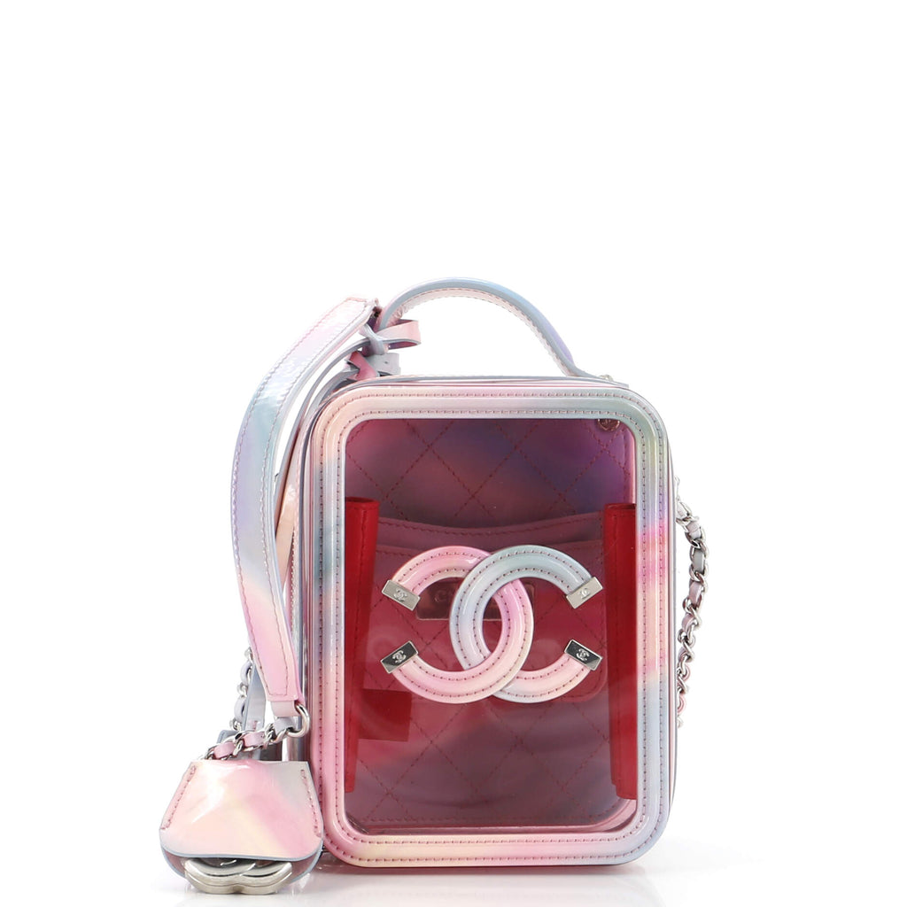 Chanel Filigree Vertical Vanity Case PVC with Lambskin