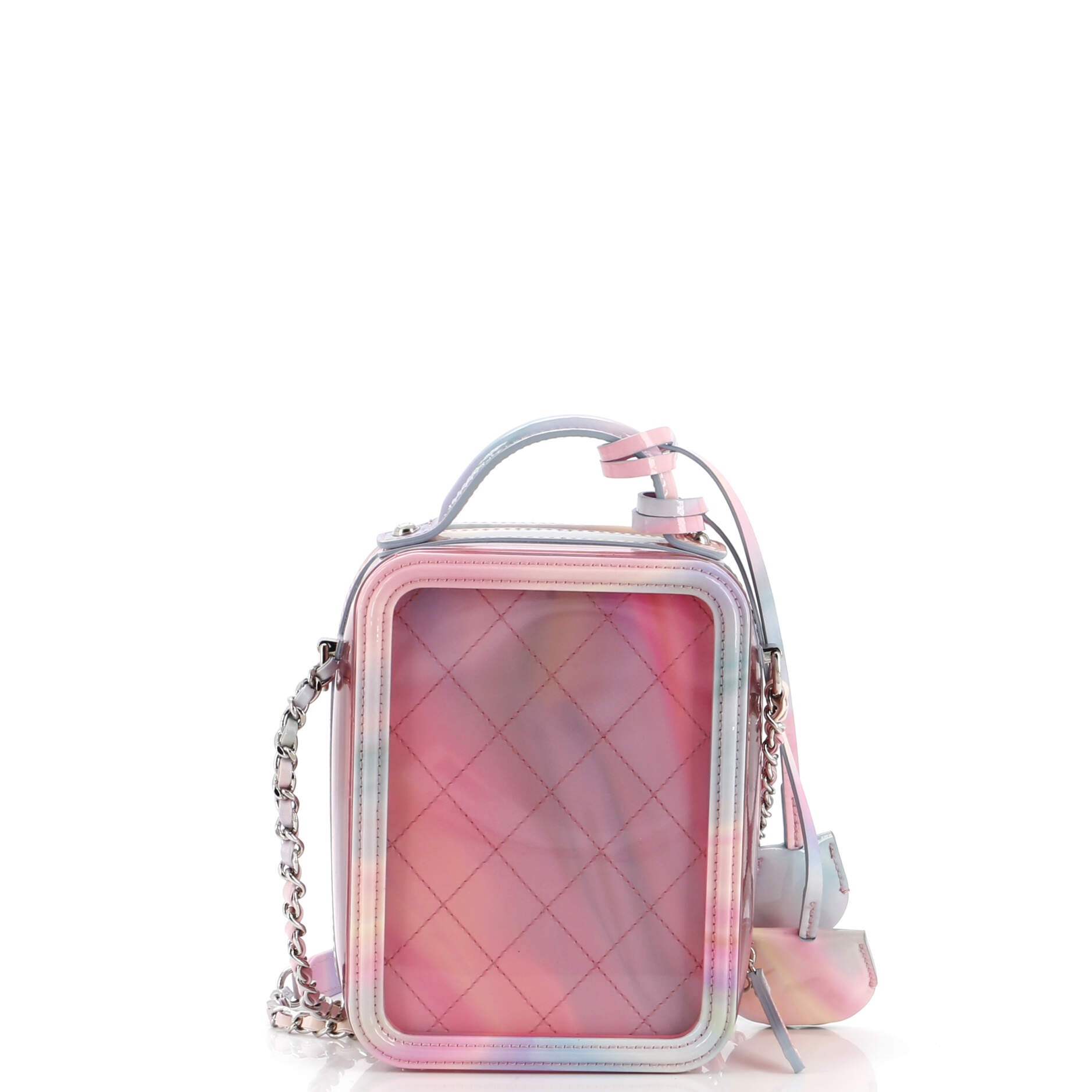 Chanel Filigree Vertical Vanity Case PVC with Lambskin