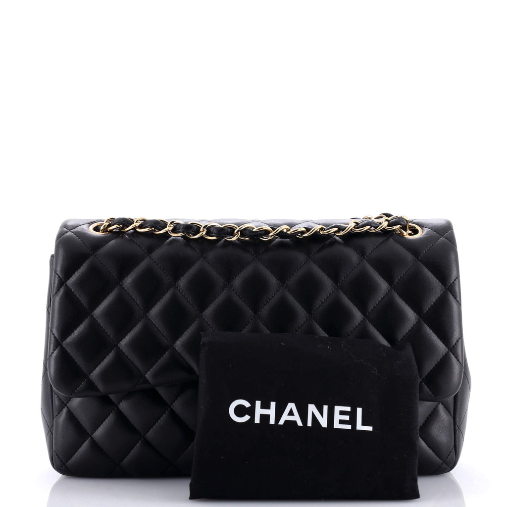 Chanel Classic Single Flap Bag Quilted Lambskin Jumbo