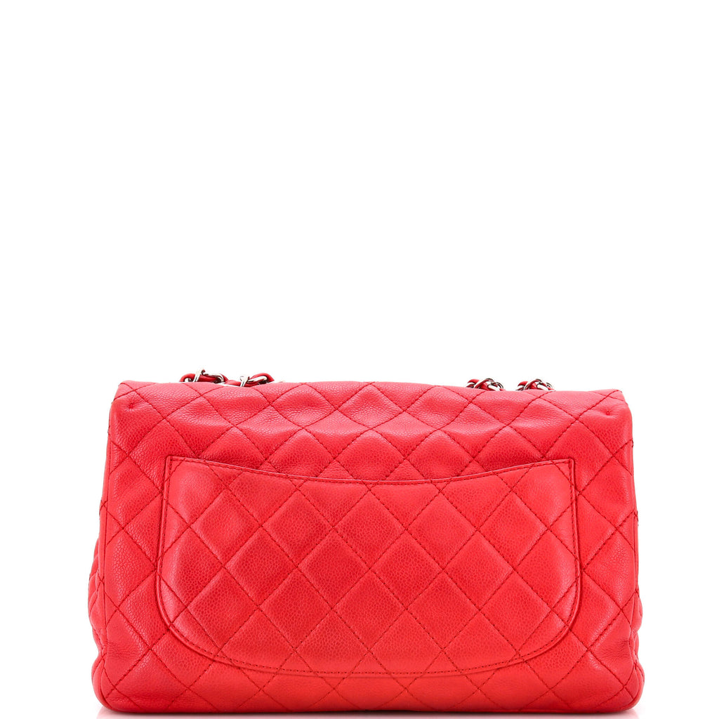 Chanel Classic Single Flap Bag Quilted Caviar Jumbo