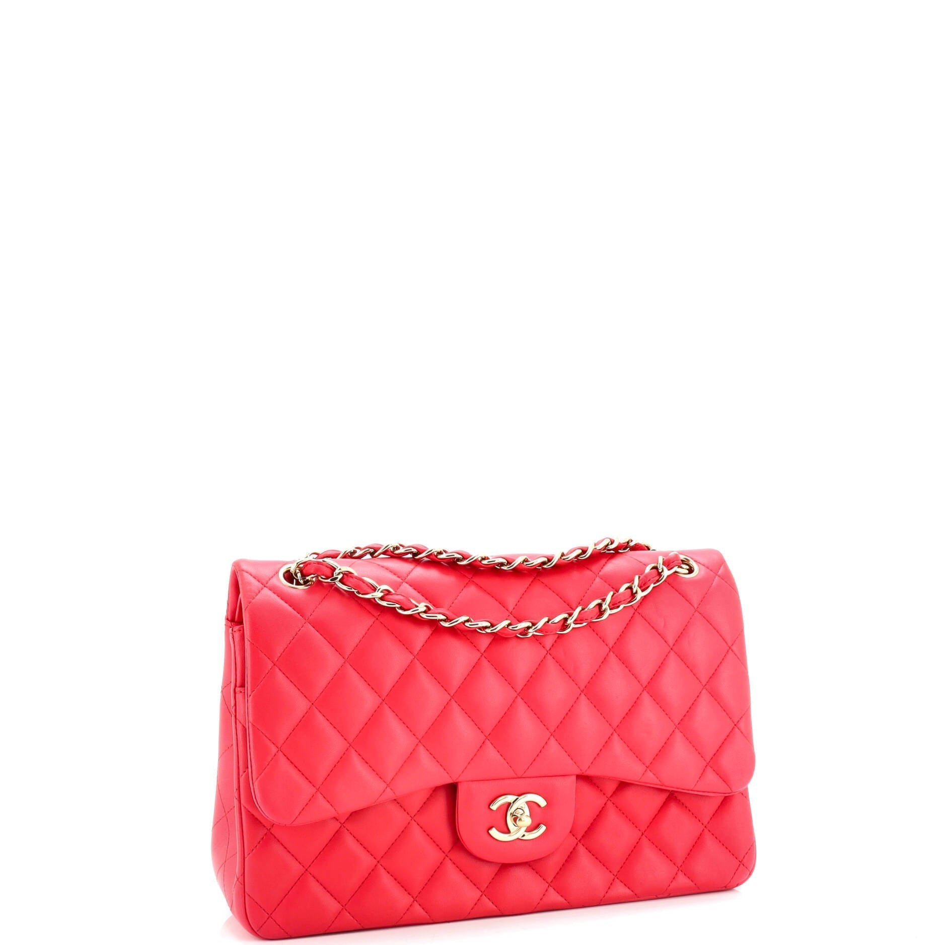 Chanel Classic Double Flap Bag Quilted Lambskin Jumbo