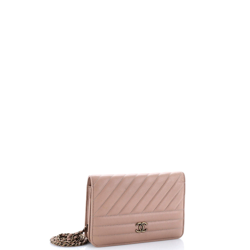 Chanel Wallet on Chain Diagonal Quilted Goatskin