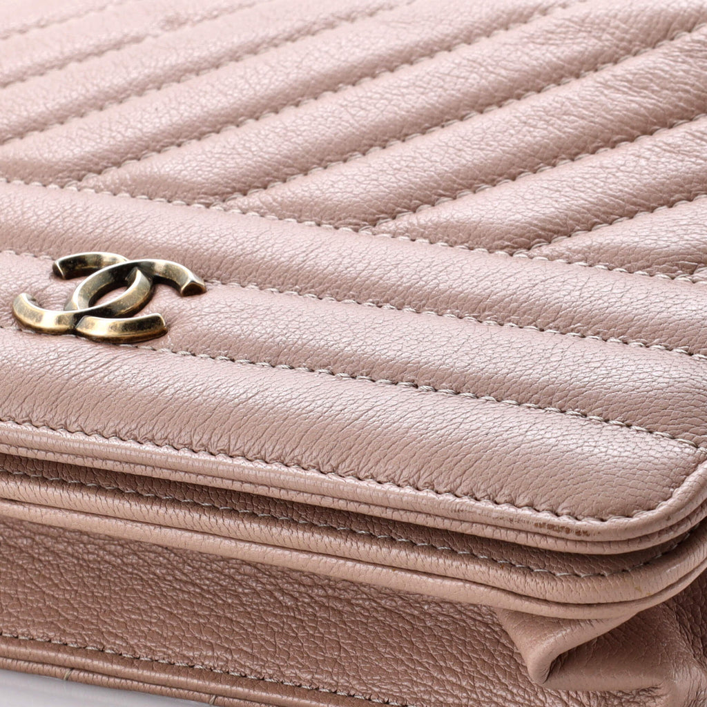 Chanel Wallet on Chain Diagonal Quilted Goatskin