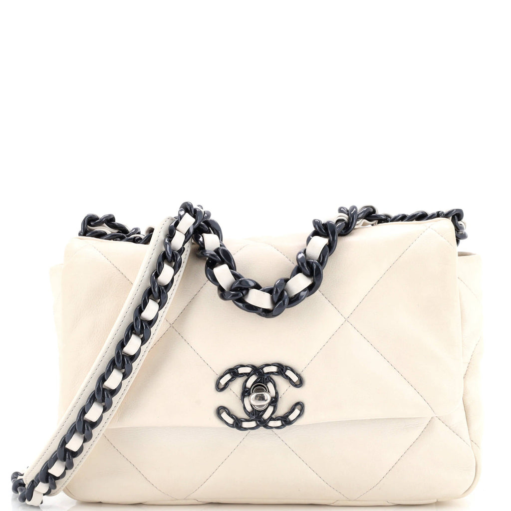 Chanel 19 Flap Bag Quilted Glossy Calfskin Medium