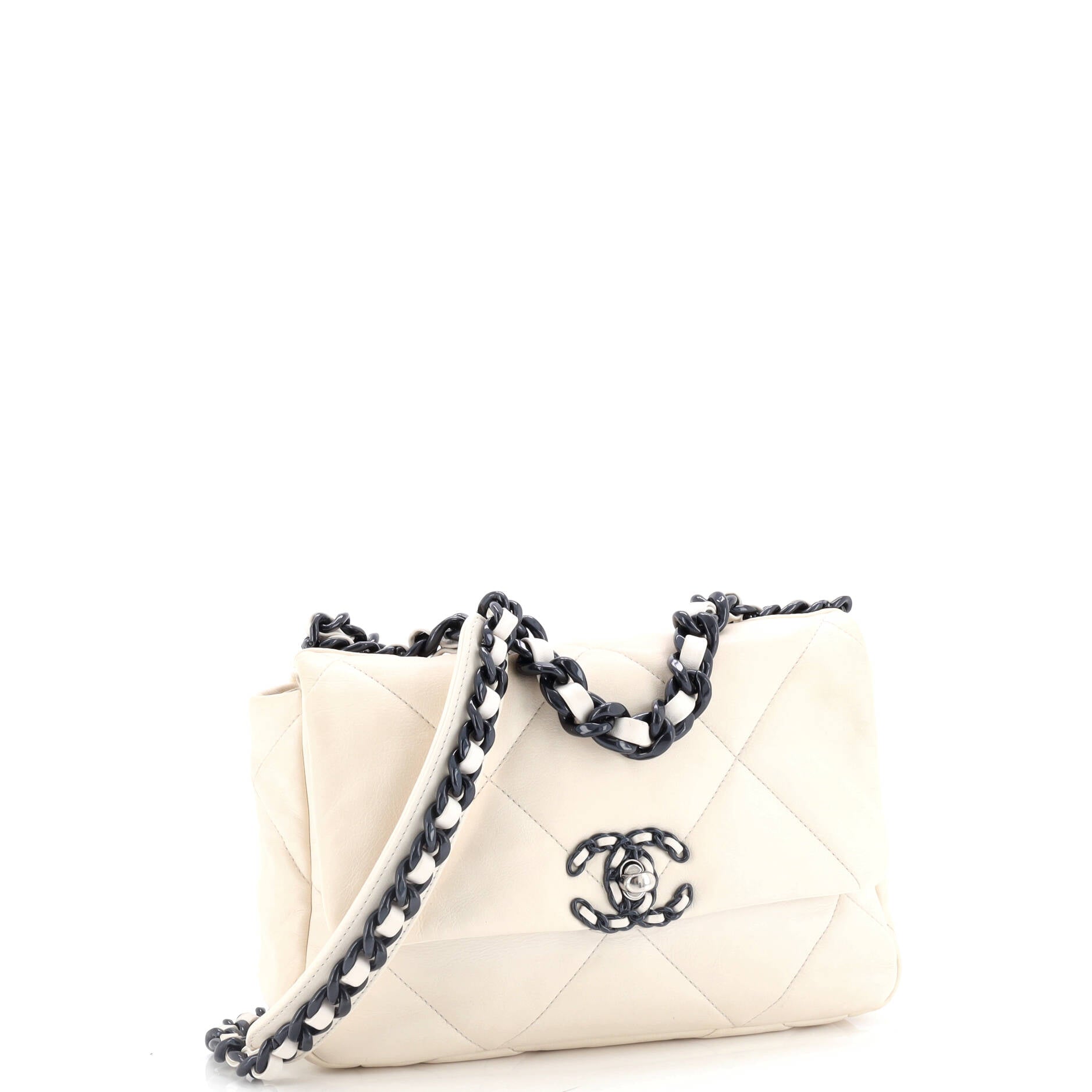 Chanel 19 Flap Bag Quilted Glossy Calfskin Medium