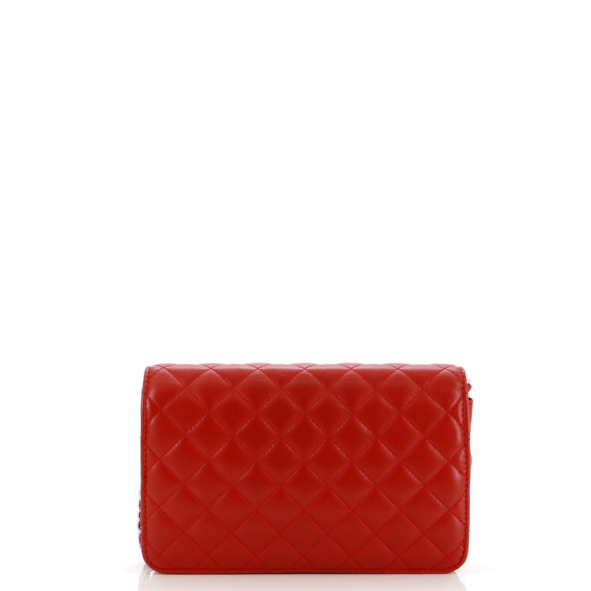 Chanel Diamond CC Wallet on Chain Quilted Lambskin