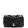 Chanel Classic Single Flap Bag Quilted Caviar Mini