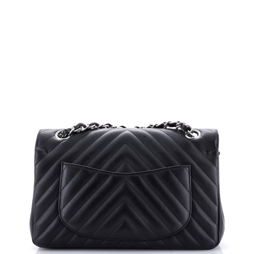 Chanel Classic Double Flap Bag Chevron Lambskin Small