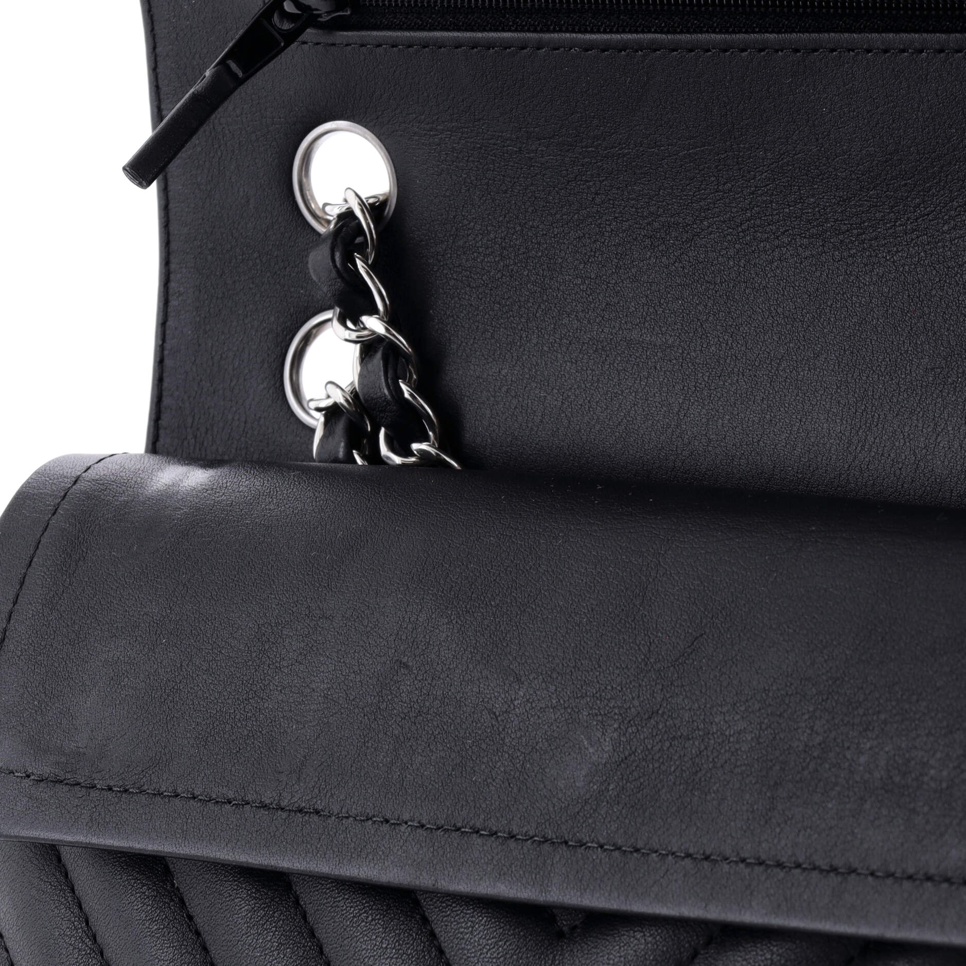 Chanel Classic Double Flap Bag Chevron Lambskin Small