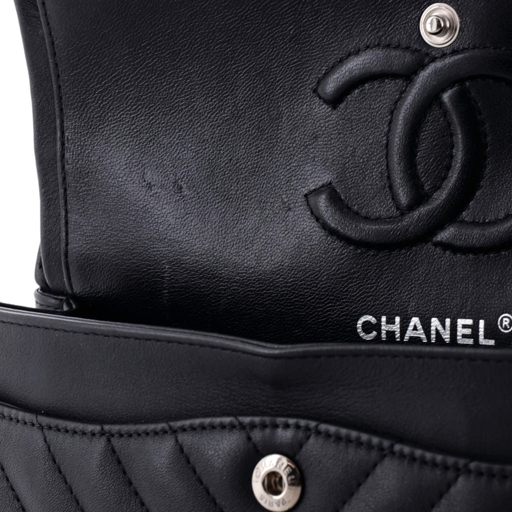 Chanel Classic Double Flap Bag Chevron Lambskin Small
