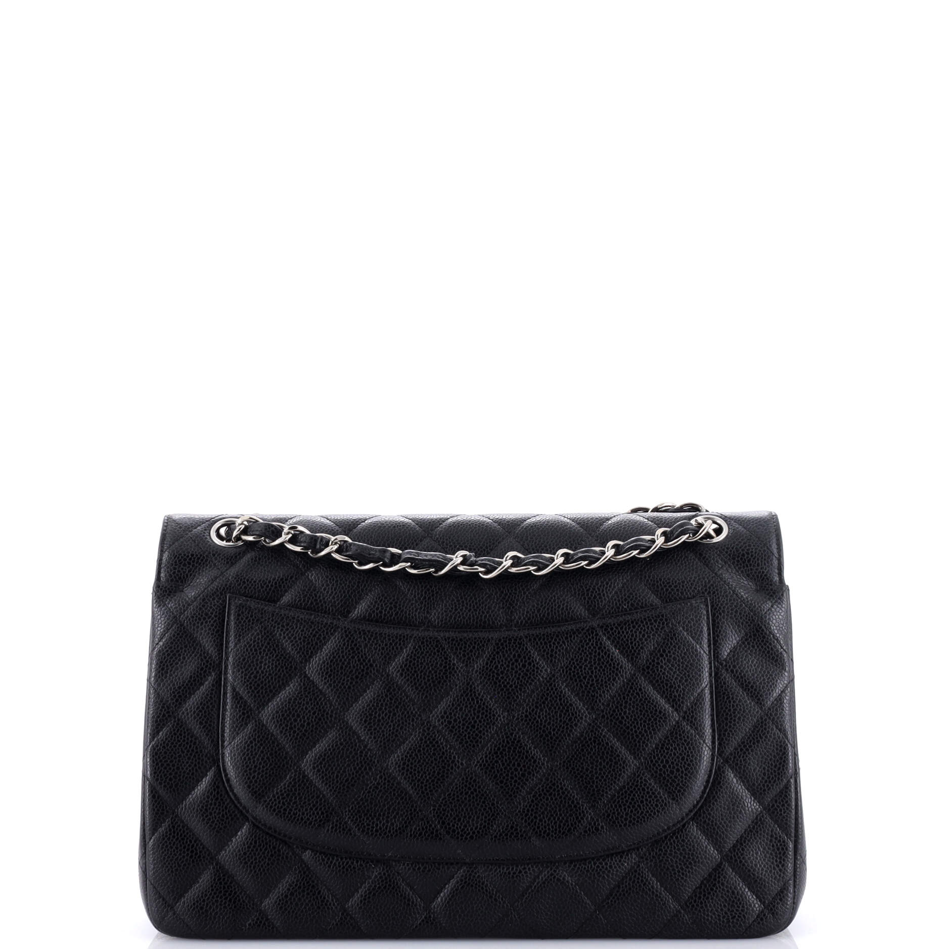 Chanel Classic Double Flap Bag Quilted Caviar Jumbo
