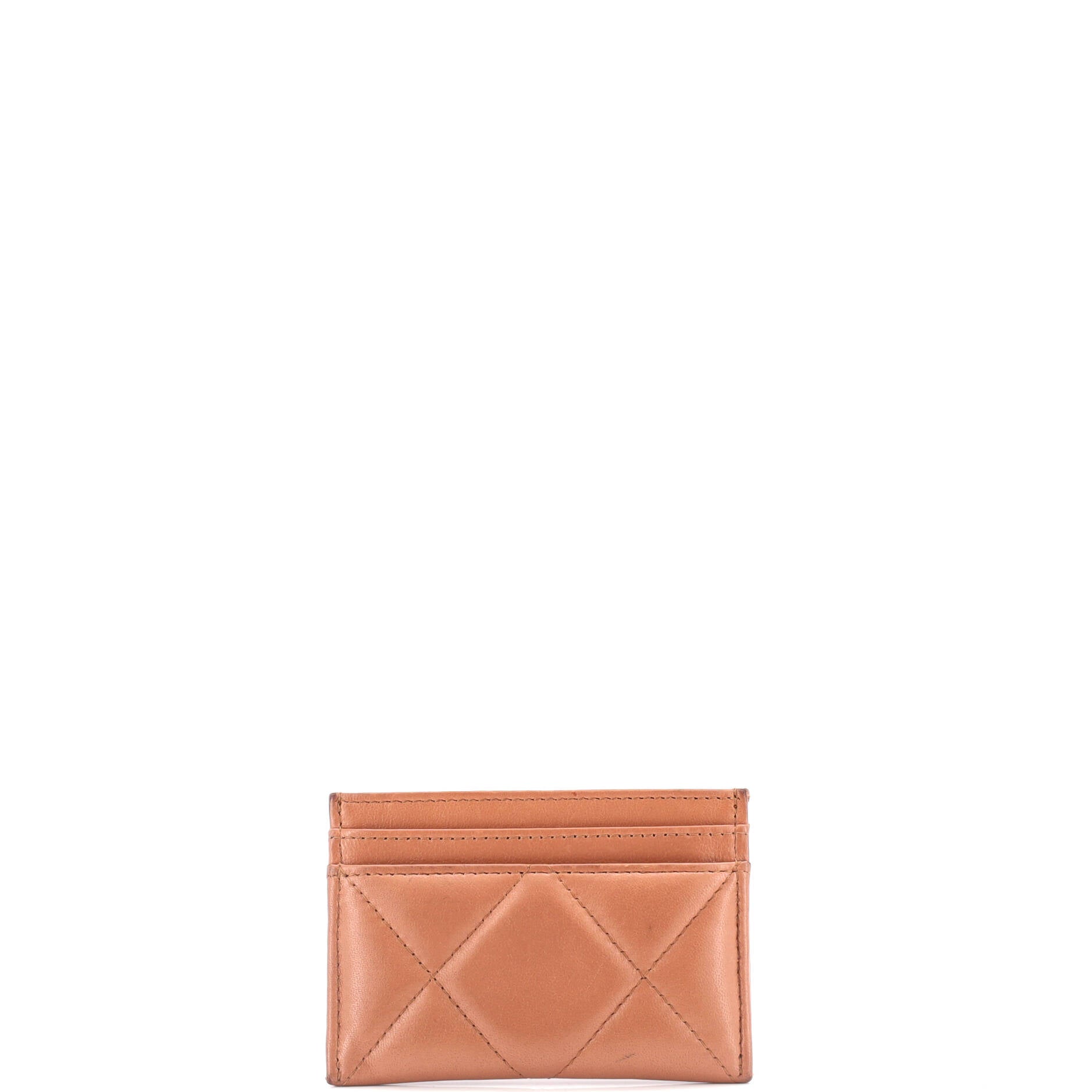 Chanel 19 Card Holder Quilted Leather