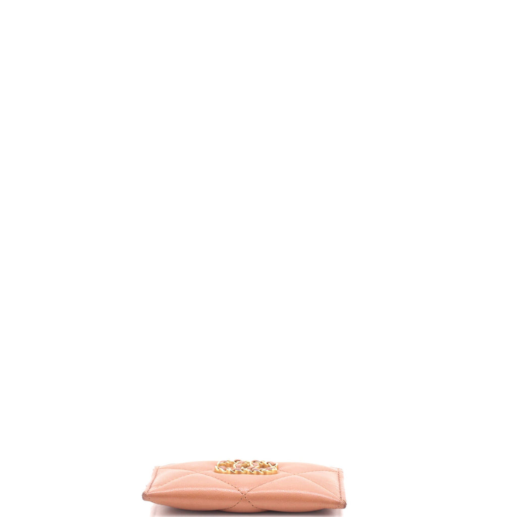 Chanel 19 Card Holder Quilted Leather