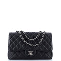 Chanel Classic Single Flap Bag Quilted Caviar Jumbo