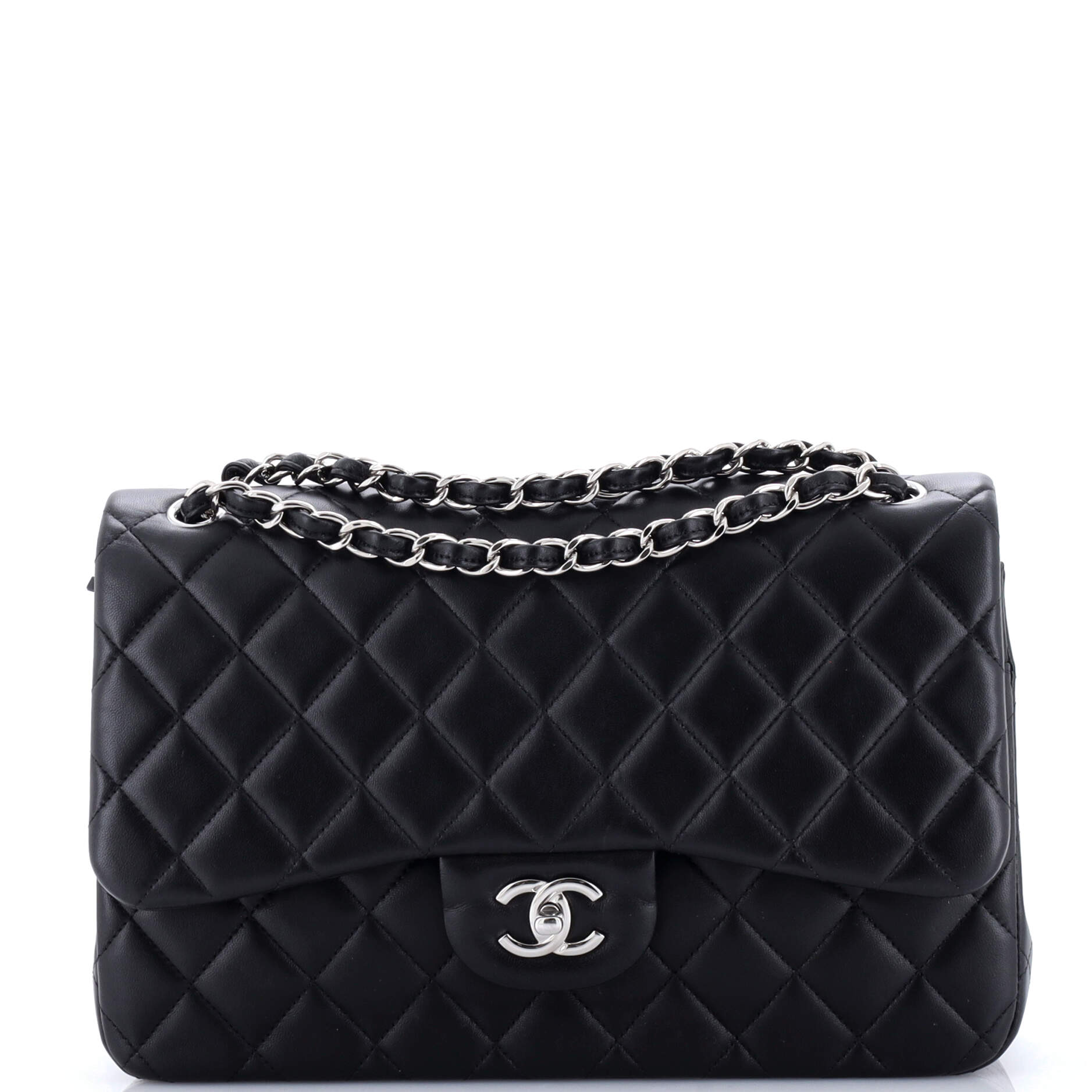Chanel Classic Double Flap Bag Quilted Lambskin Jumbo