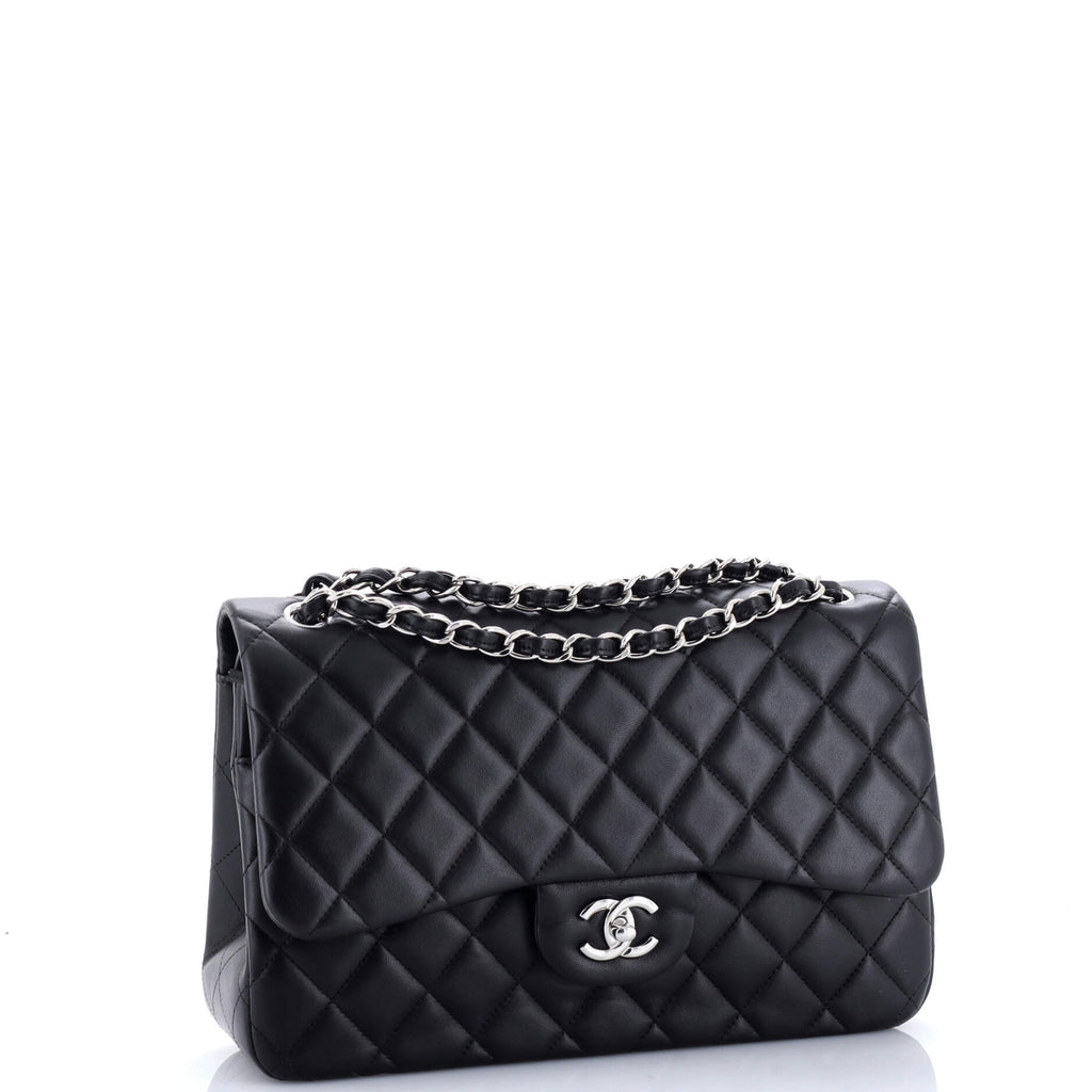 Chanel Classic Double Flap Bag Quilted Lambskin Jumbo