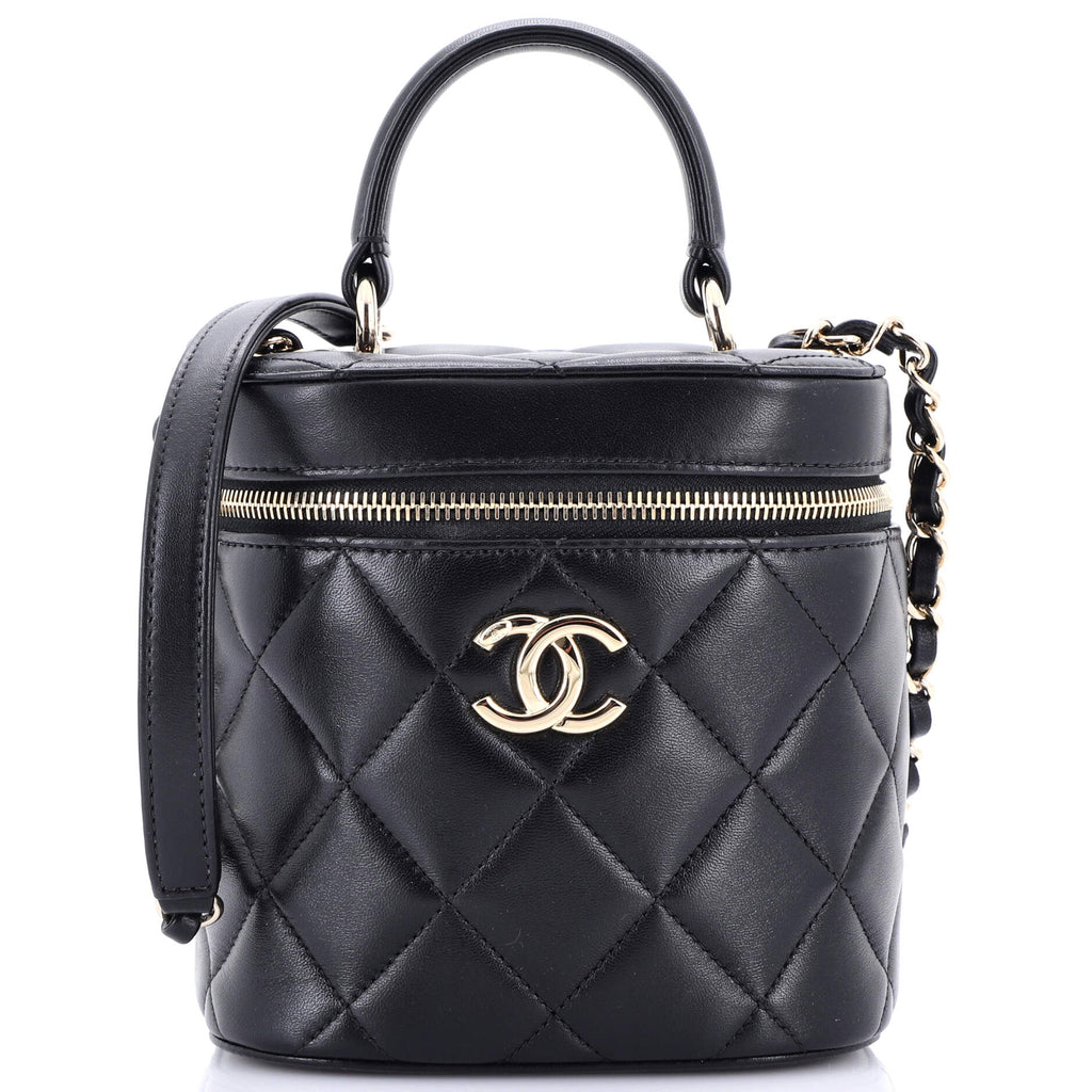 Chanel Trendy CC Top Handle Vanity Case Quilted Lambskin Small